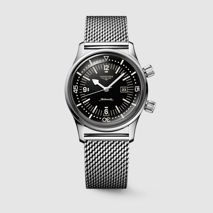 Đồng Hồ Longines Legend Diver Nam 36mm Xám Đen